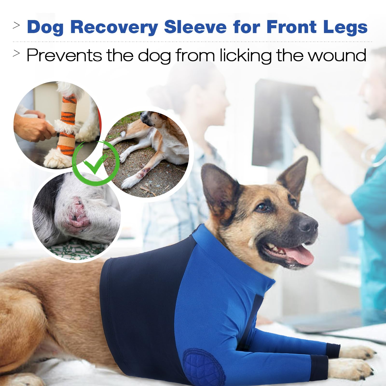 LeLePet dog recovery suit breathable milk silk fabric keeps skin dry