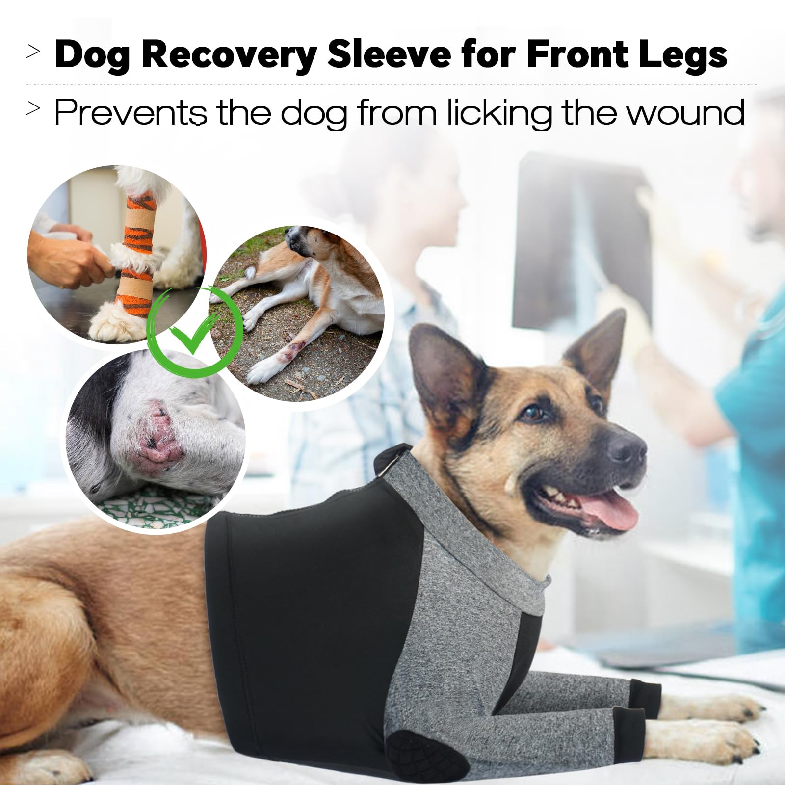 LeLePet recovery-suit breathable-milk-silk fabric keeps your dog cool and comfortable.