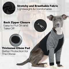 LeLePet recovery-suit elbow-pads-protection adds joint protection during rest.