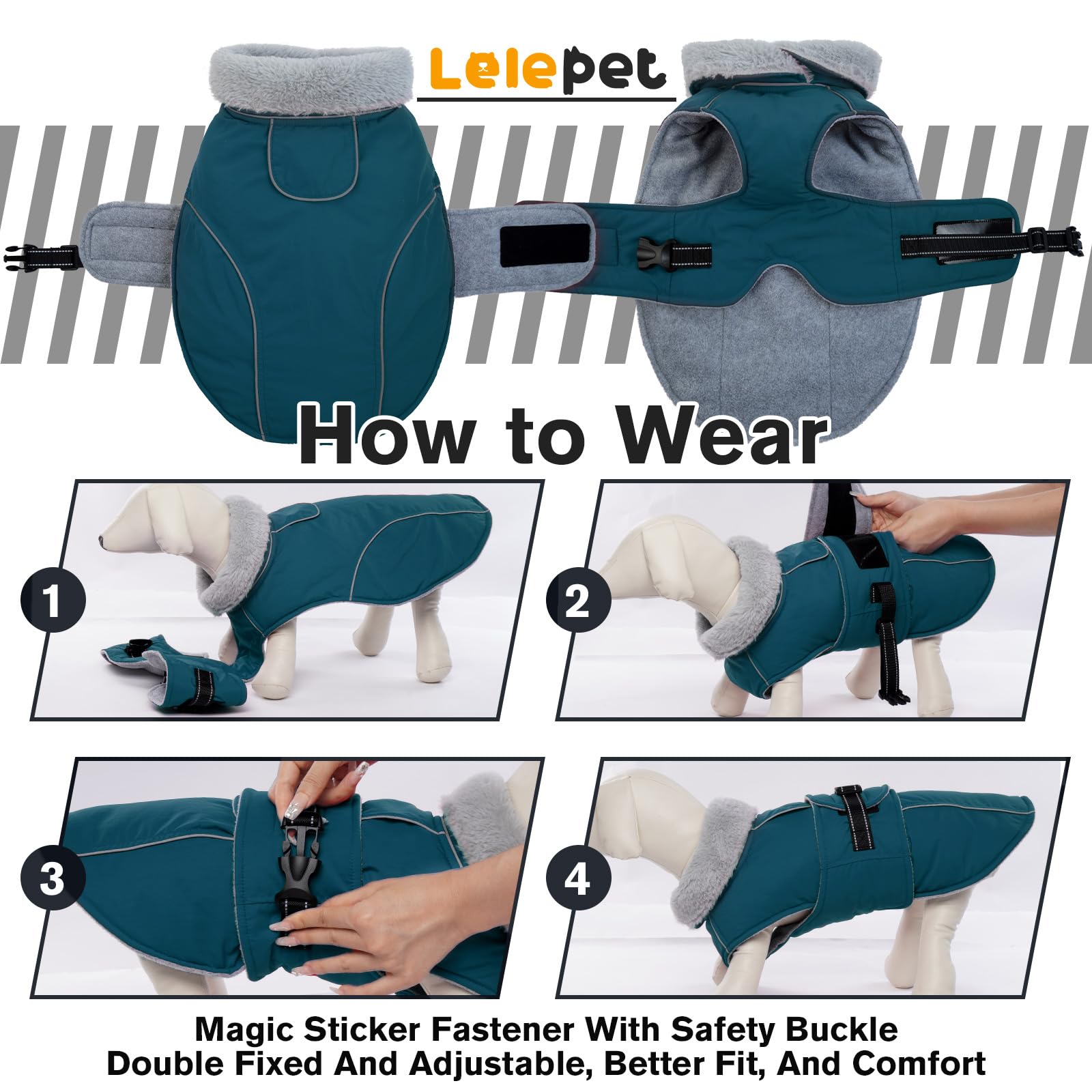 Lelepet Fleece-Lined Interior provides warm comfort.