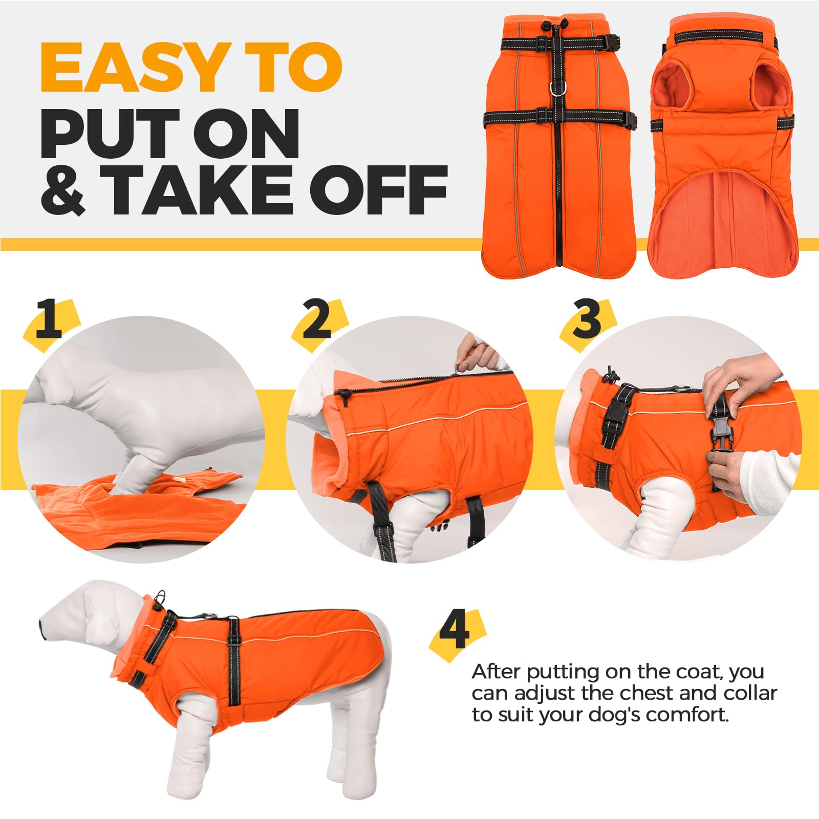 LeLePet quick-release harness buckles simplify outdoor dressing and secure fit.