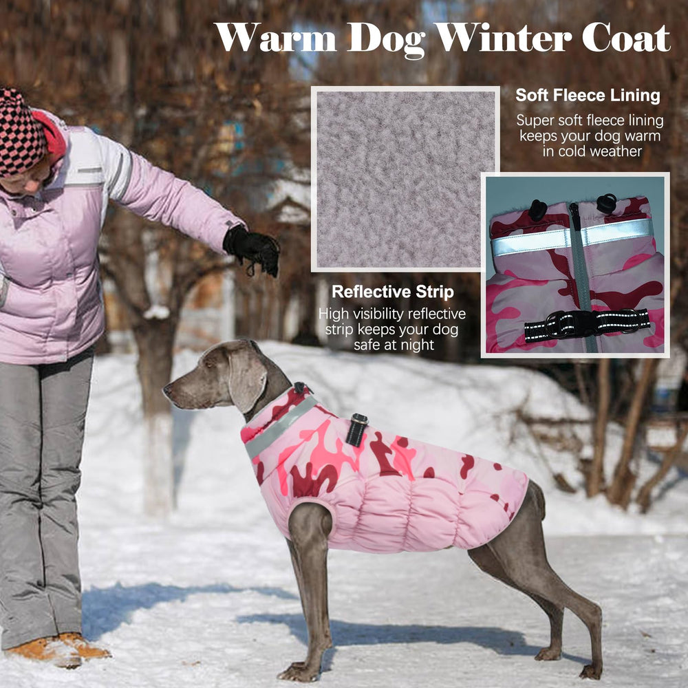 LeLePet plush turtleneck dog coat close-up for neck warmth and comfort