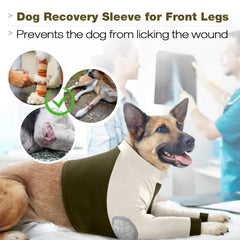 LeLePet cone-alternative recovery suit allows eating and drinking normally.