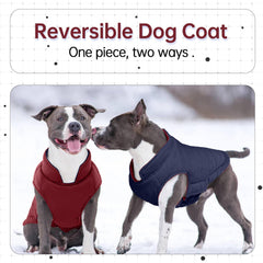 LeLePet coat reverse side showing two colors for versatile style.