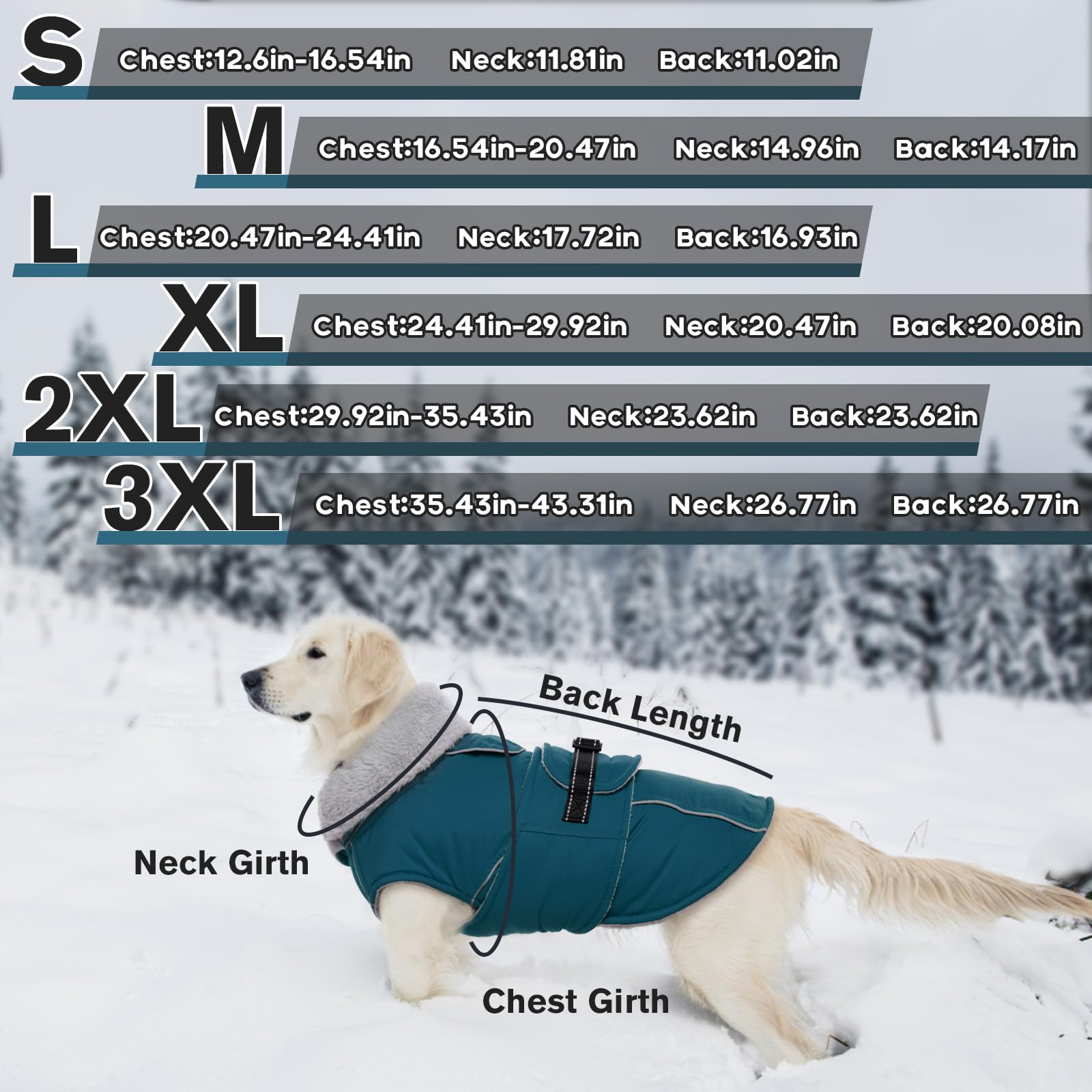 LeLePet warm dog coat fleece interior close-up