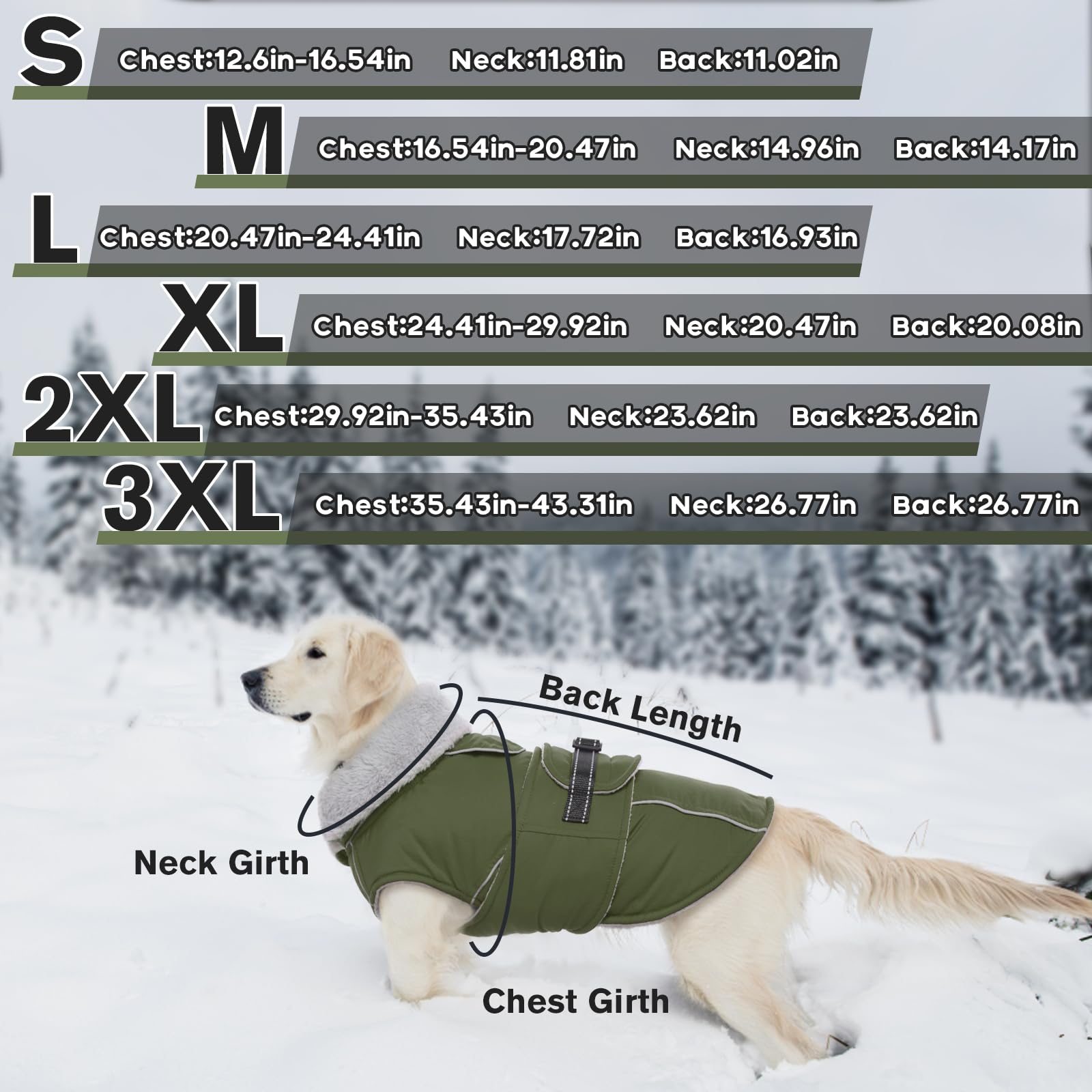 LeLePet coat back leash hole facilitates easy leash attachment