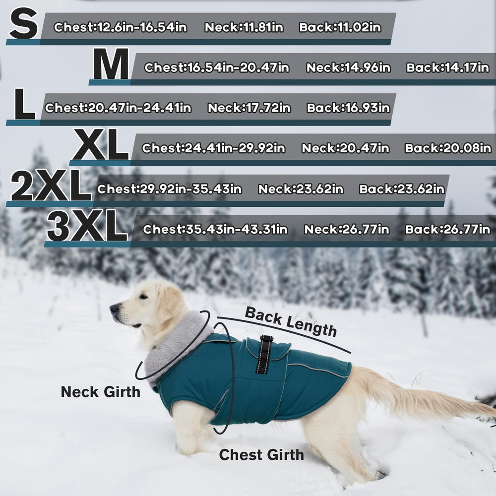 LeLePet warm dog coat reflective-strips-night-walk enhances visibility.