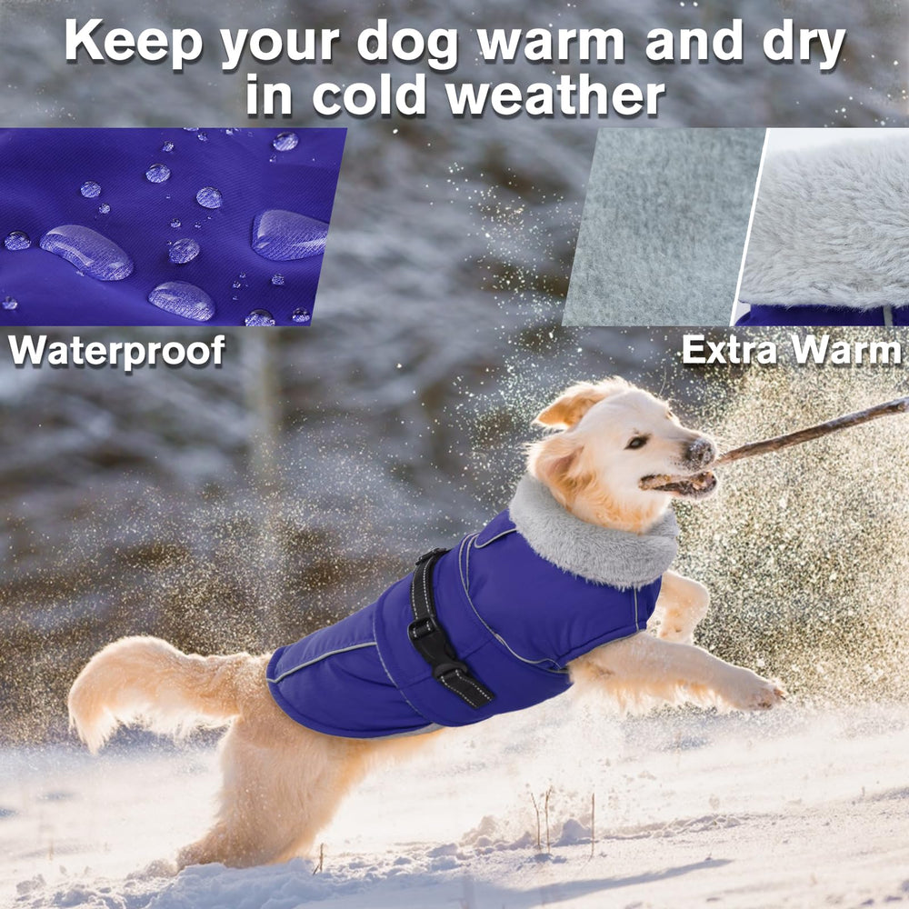 LeLePet Warm Dog Coat fleece-lined interior for chilly walks
