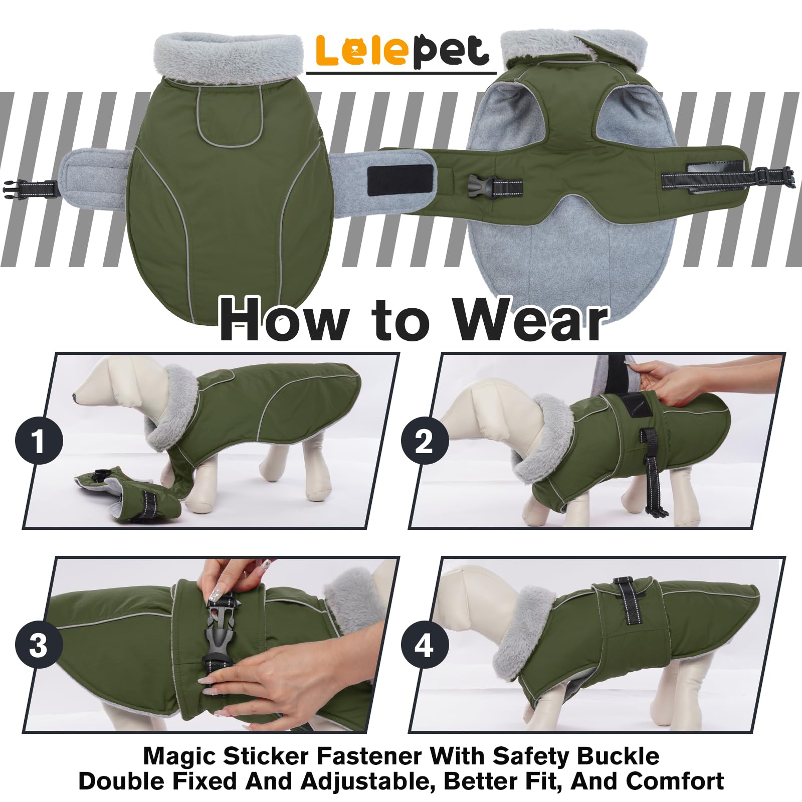 LeLePet windproof outer fabric protects against chilly gusts