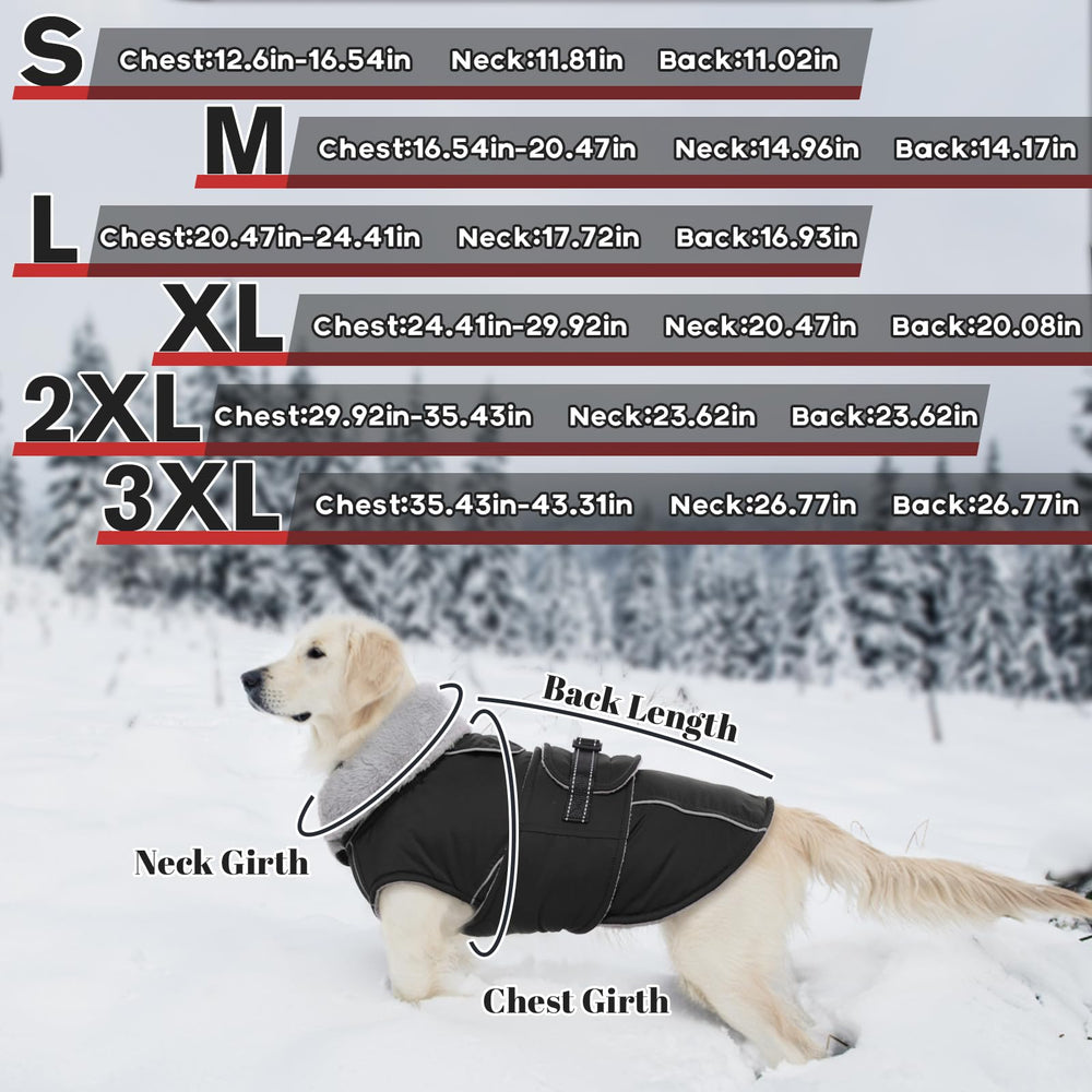 LeLePet waterproof layer with fur collar detail provides extra warmth