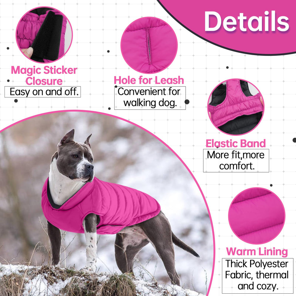 LeLePet windproof puffer vest back view highlighting lightweight warmth.