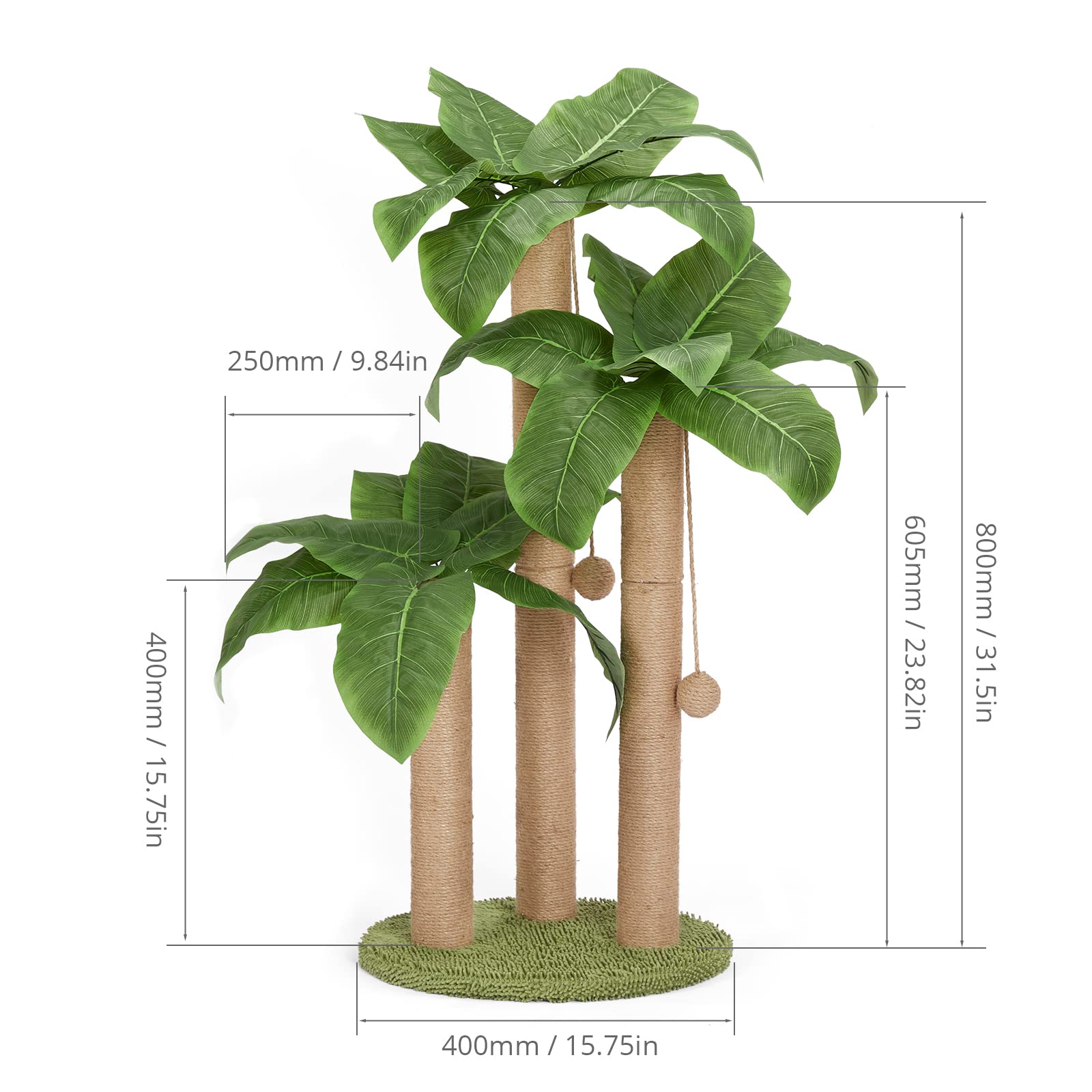 LEMONDA natural sisal posts help maintain claws and encourage play