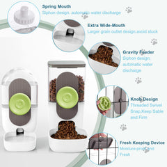 Lemtrflo gravity rabbit feeder provides steady portions with no electricity needed.