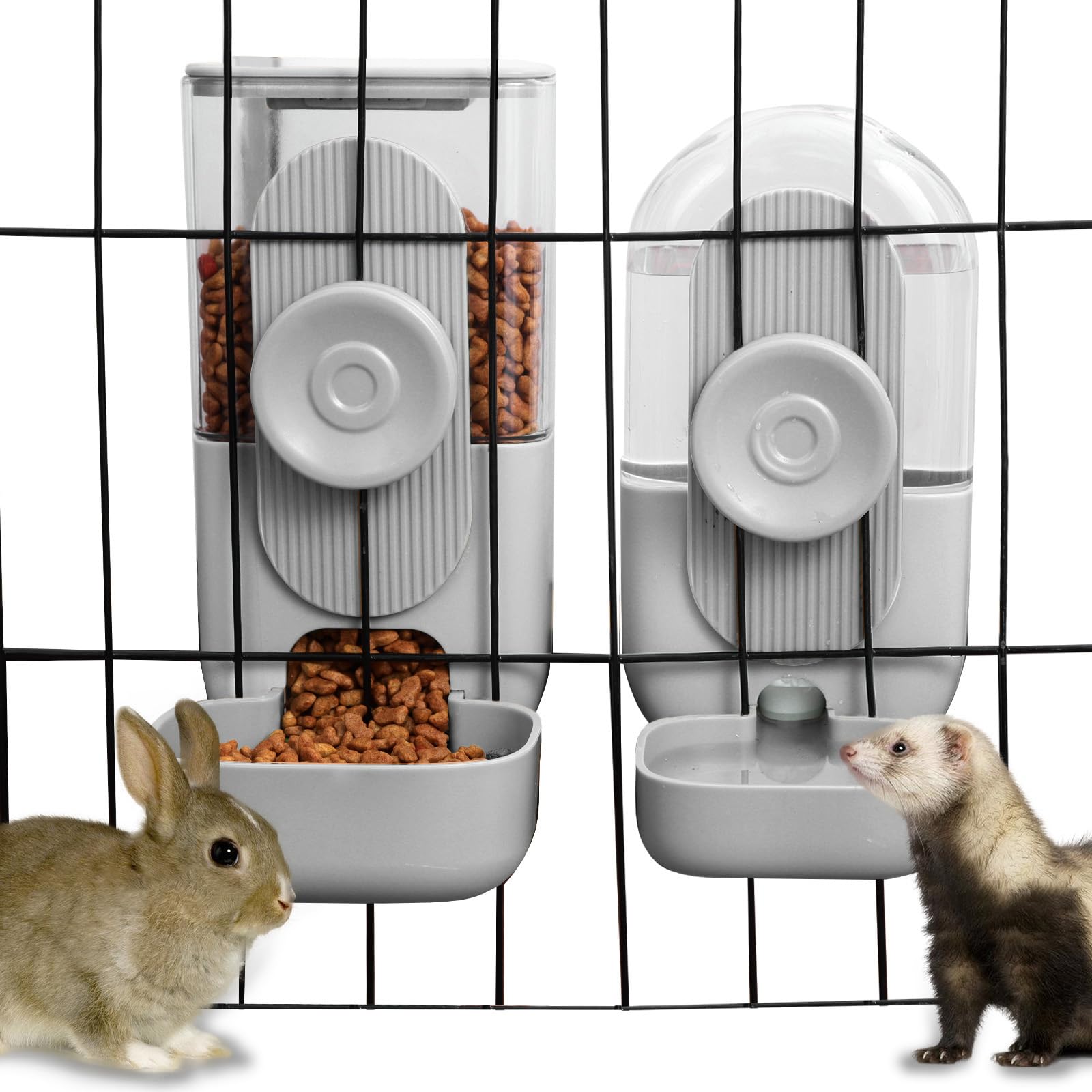 Lemtrflo hanging feeder assembly saves cage space while delivering easy meal access.