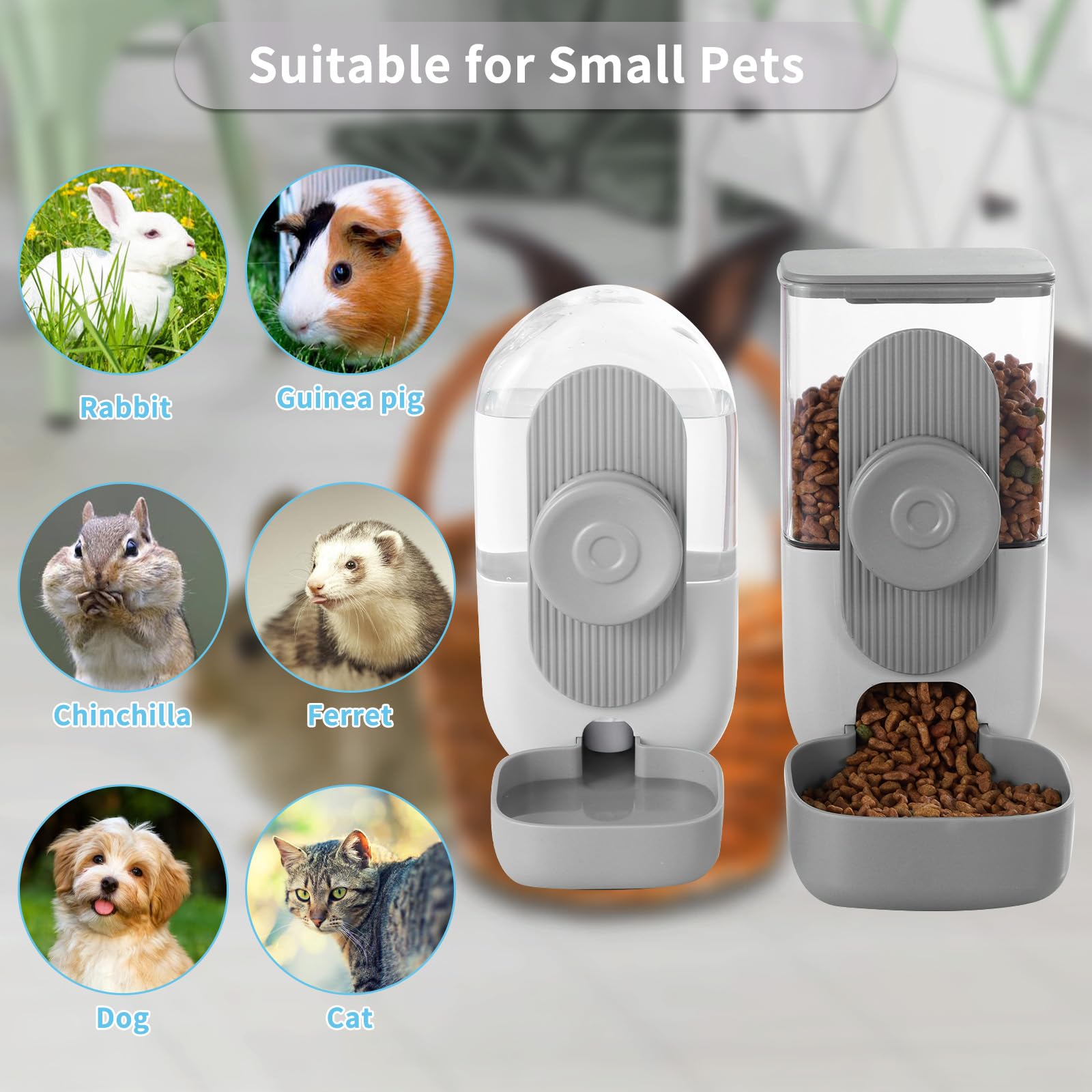 Lemtrflo knob-design hanging cage feeder maximizes space and accessibility.