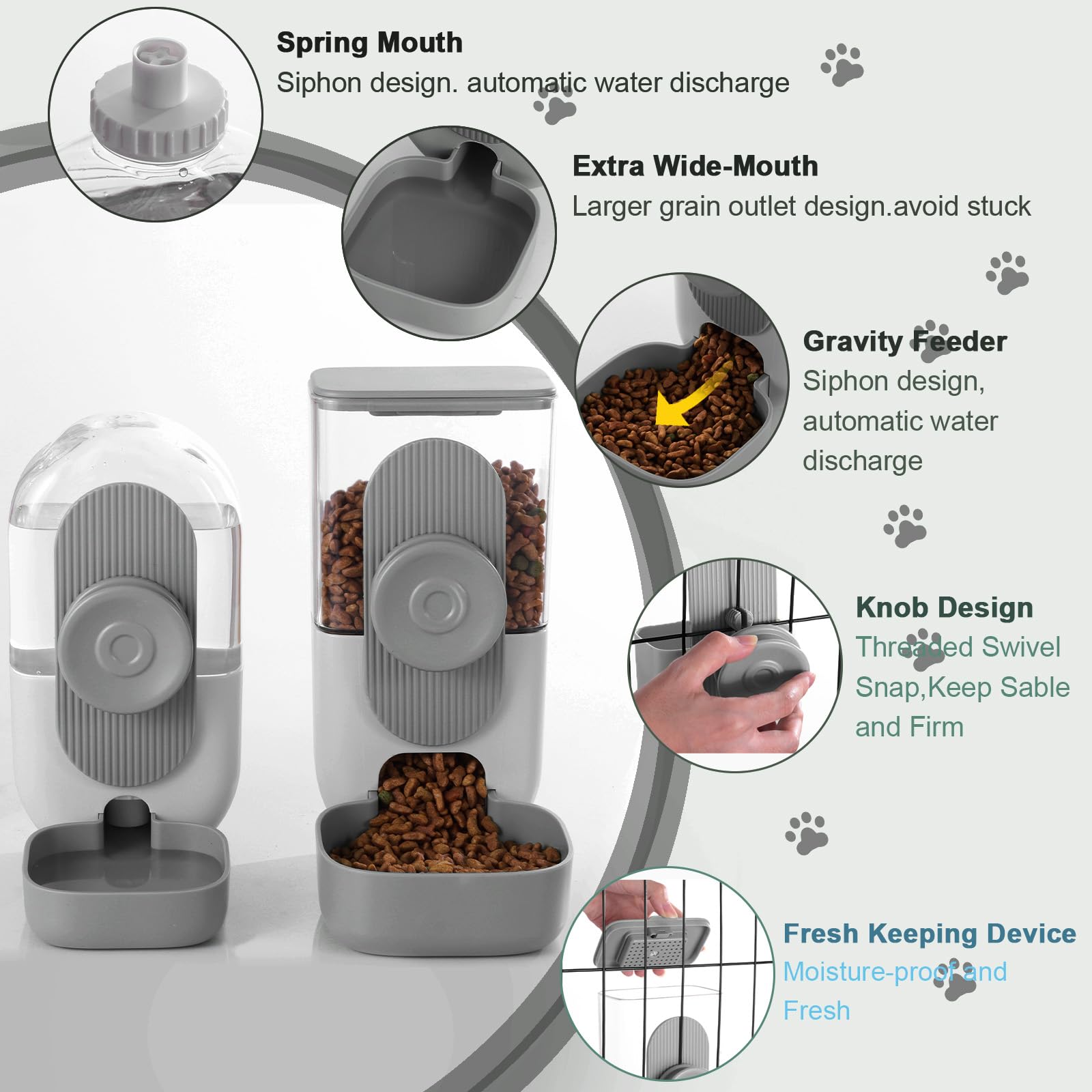 Lemtrflo large-capacity 1.1L container keeps pets fed during busy days.