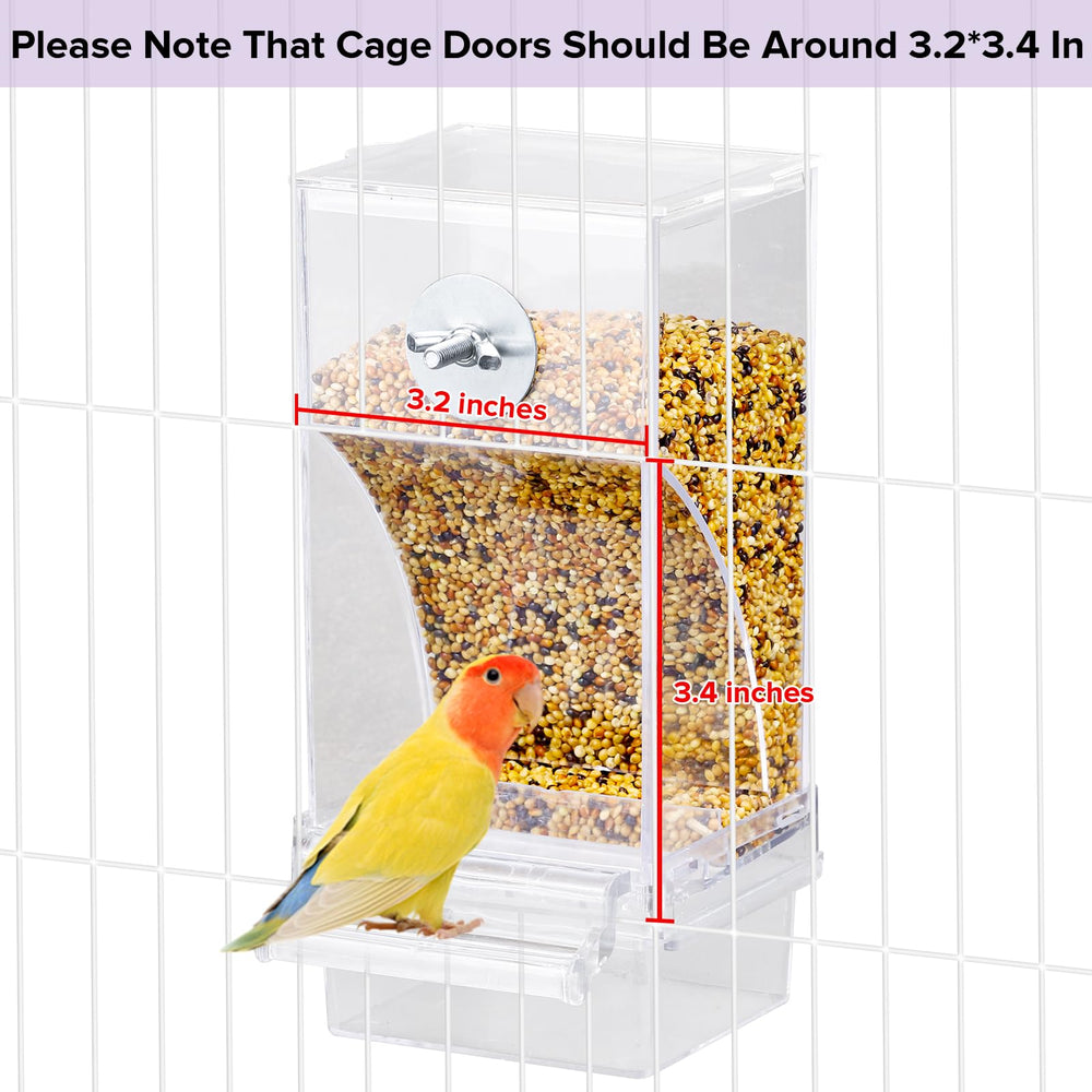 lemtrflo large capacity feeder holds 500g of seeds for days between fills.