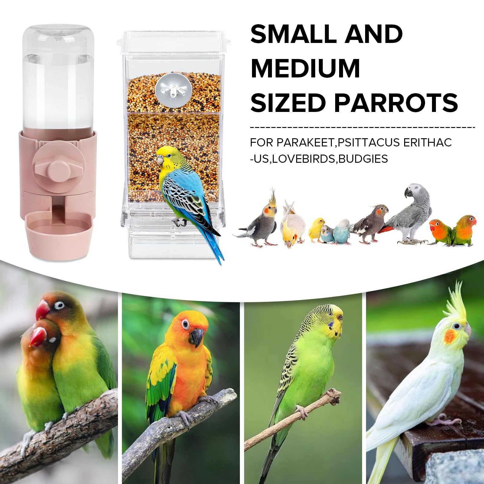 Lemtrflo No Mess Bird Feeder gravity-fed system reduces daily refills.
