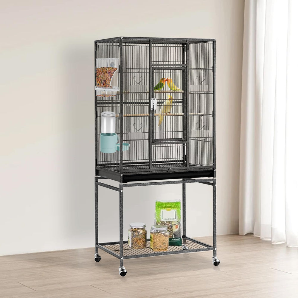 lemtrflo transparent reservoir shows food and water levels for timely refills.