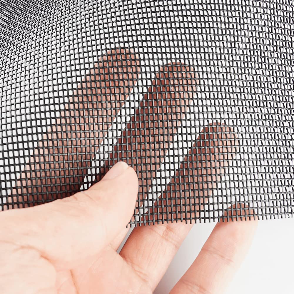 Lengtimo charcoal mesh air flow highlights good ventilation on a breathable window screen.
