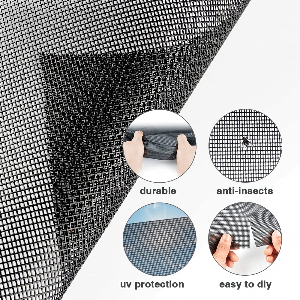Lengtimo Pet Proof Window Screen Roll durable vinyl-coated poly resists pet claws.