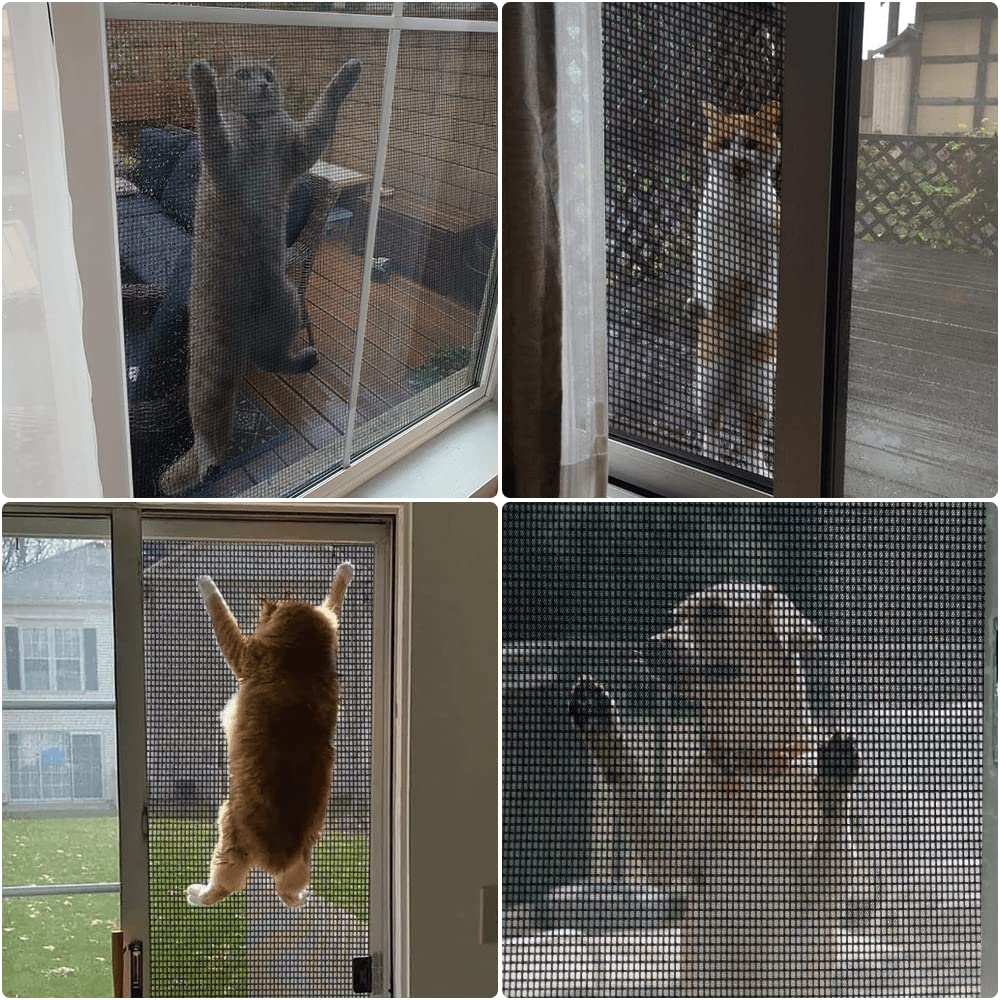 Lengtimo Pet Proof Window Screen Roll pet-friendly mesh supports pets without tearing.
