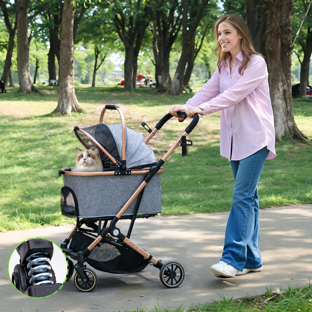 LENSEMUS detachable basket demonstrates easy carrier removal for quick pet transport.