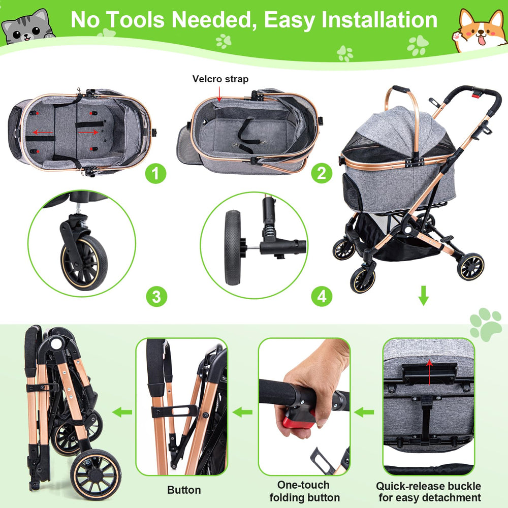 LENSEMUS dog stroller in park shows comfortable daily walks with pets.