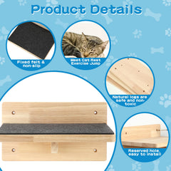 Lenwen cat wall steps cat on wall shelf resting and perching functionality