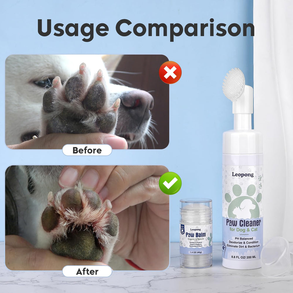 Leopong paw cleaner application shows easy one-step cleaning process