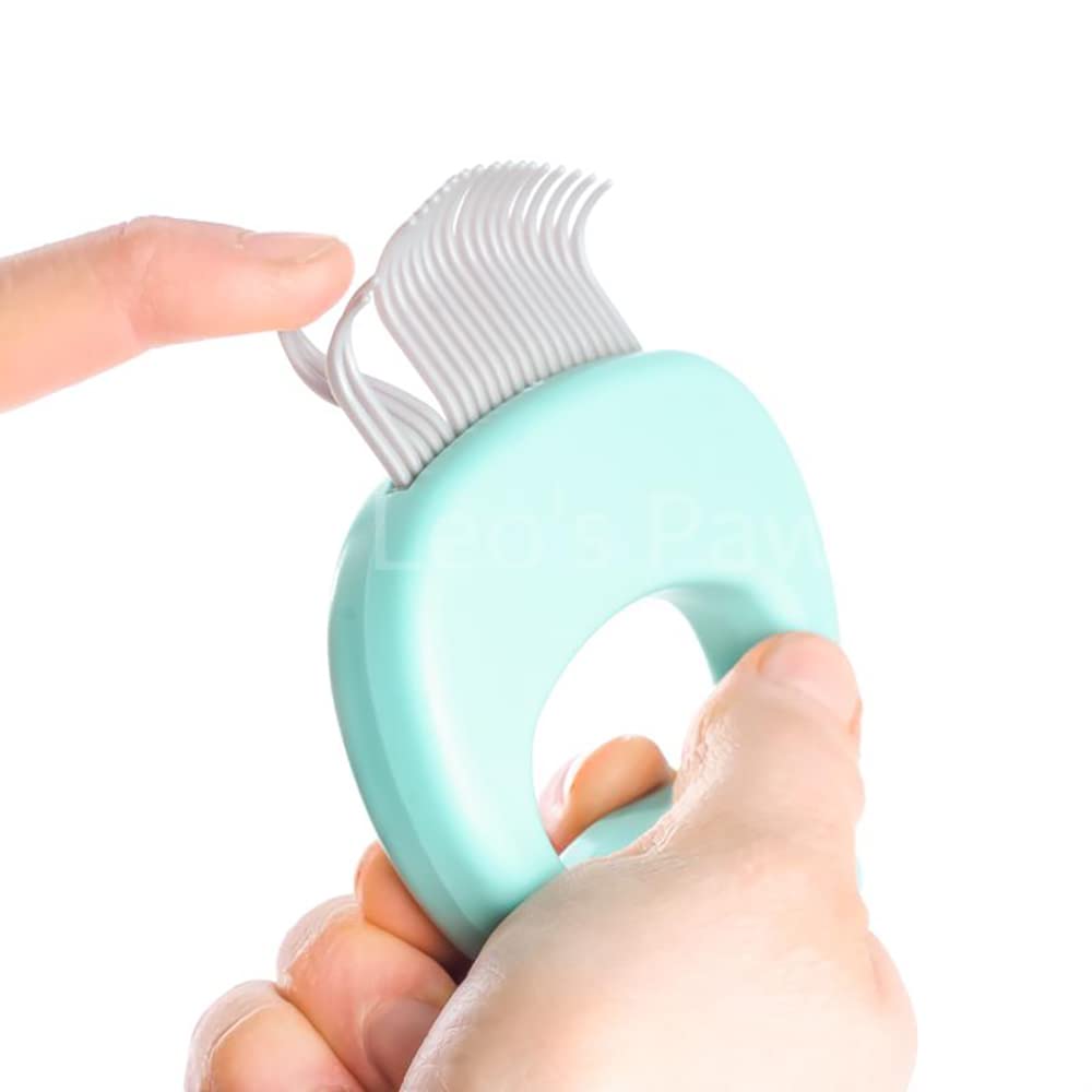 Leos Paw shell comb mint hair removal action highlights soothing glide.