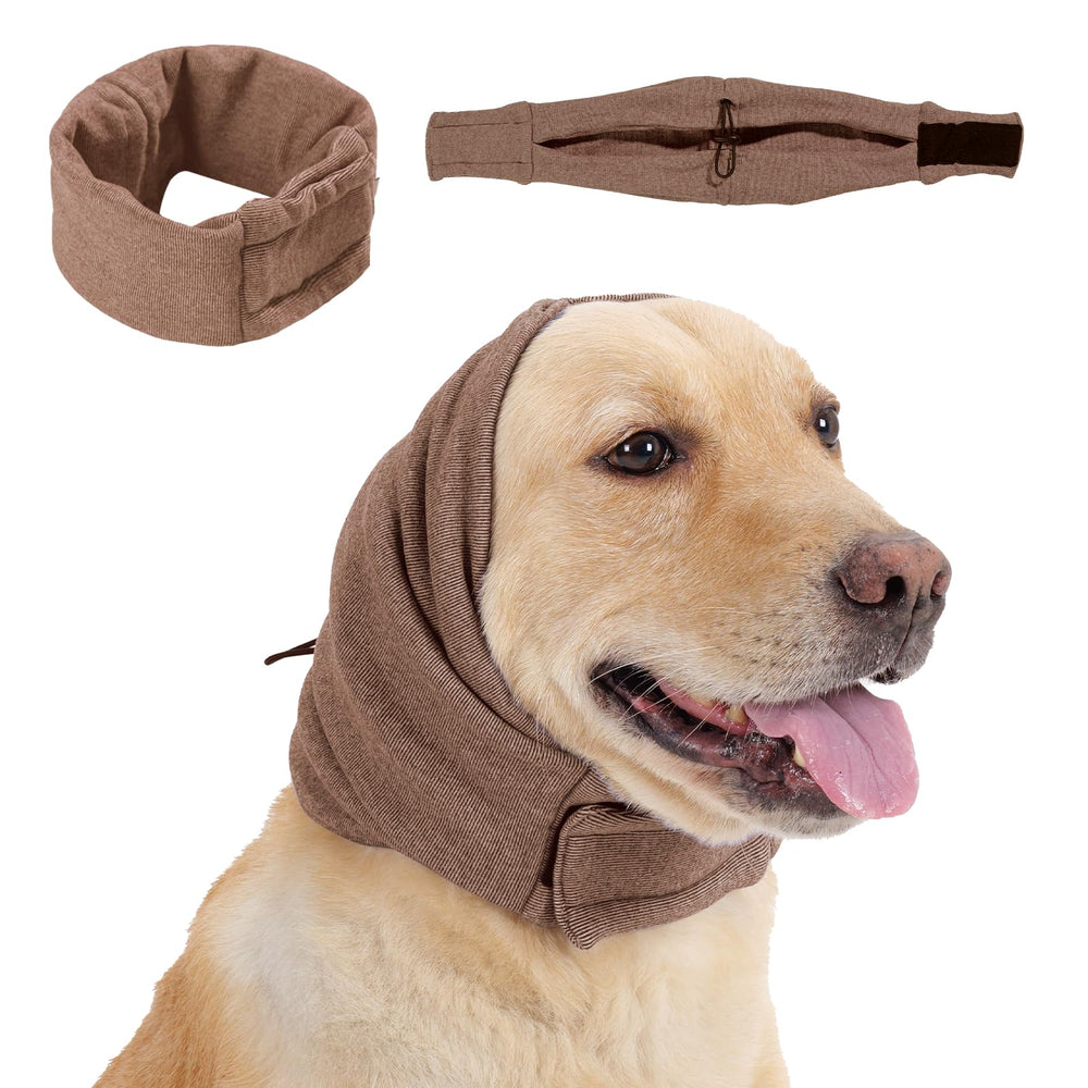 Leotrag chaqueta calmante para perro con cobertura de orejas para reducir ruido
