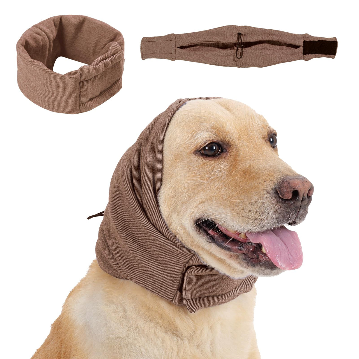 Leotrag chaqueta calmante para perro con cobertura de orejas para reducir ruido