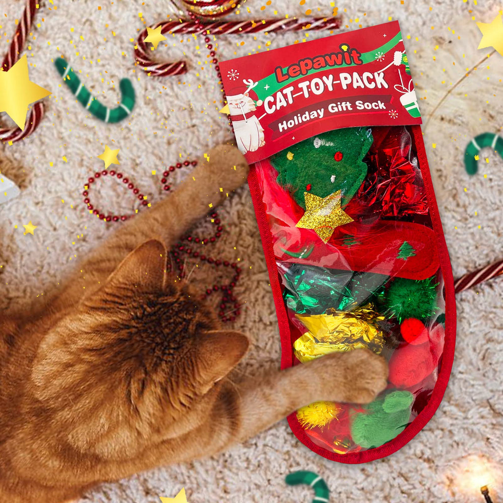 Lepawit Cat Crinkle Balls for engaging chase and sensory fun