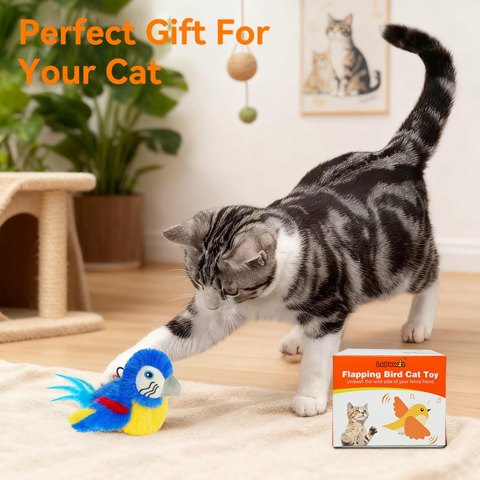 Lepawit indoor-cat-play-toy supports enrichment and exercise in confined spaces.