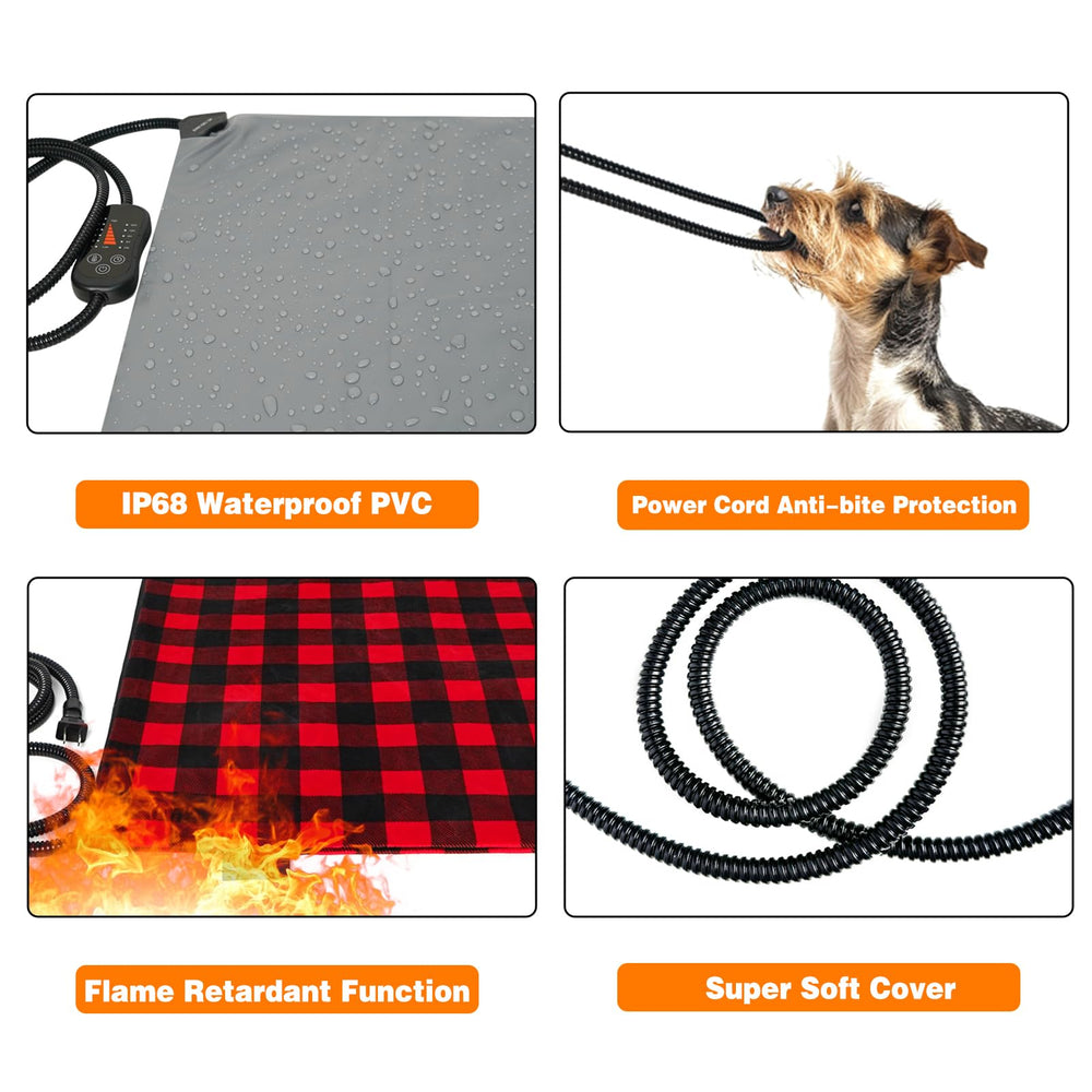 Lepawit pet heating pad digital timer display with adjustable warmth
