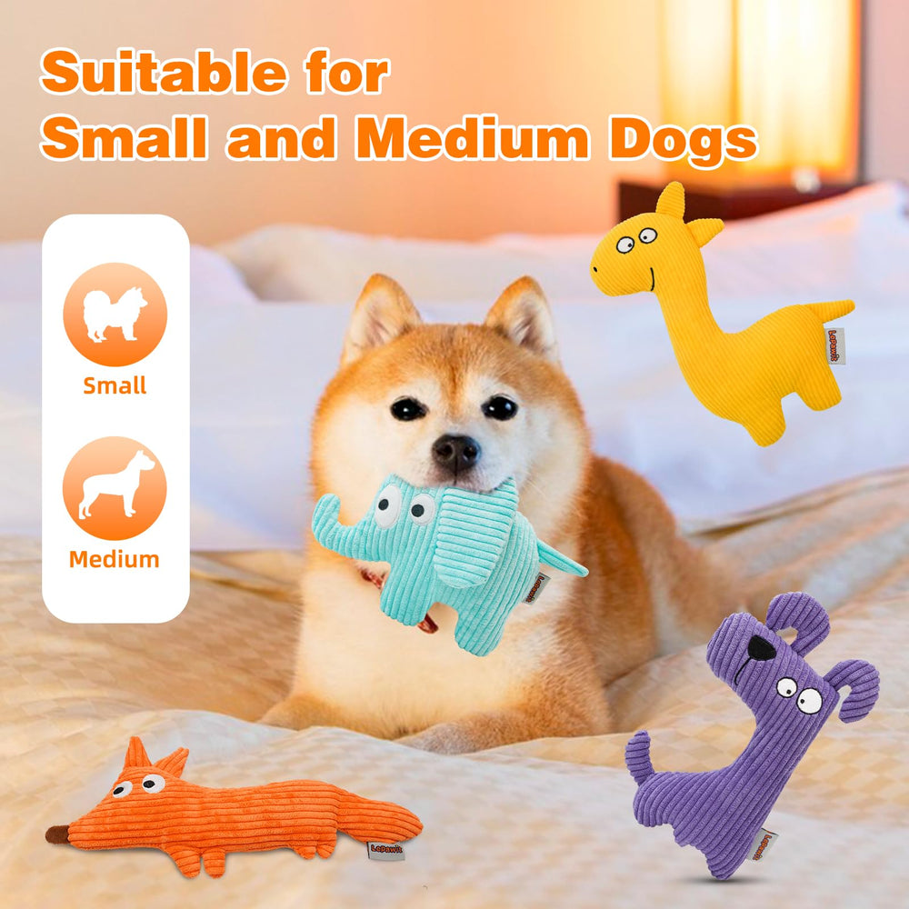 Lepawit squeaky dog toy 4pack gift idea for indoor dog lovers.
