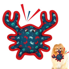 The Lepawit Squeaky Dog Toy Crab closeup reveals a safe squeaker for engaging play.