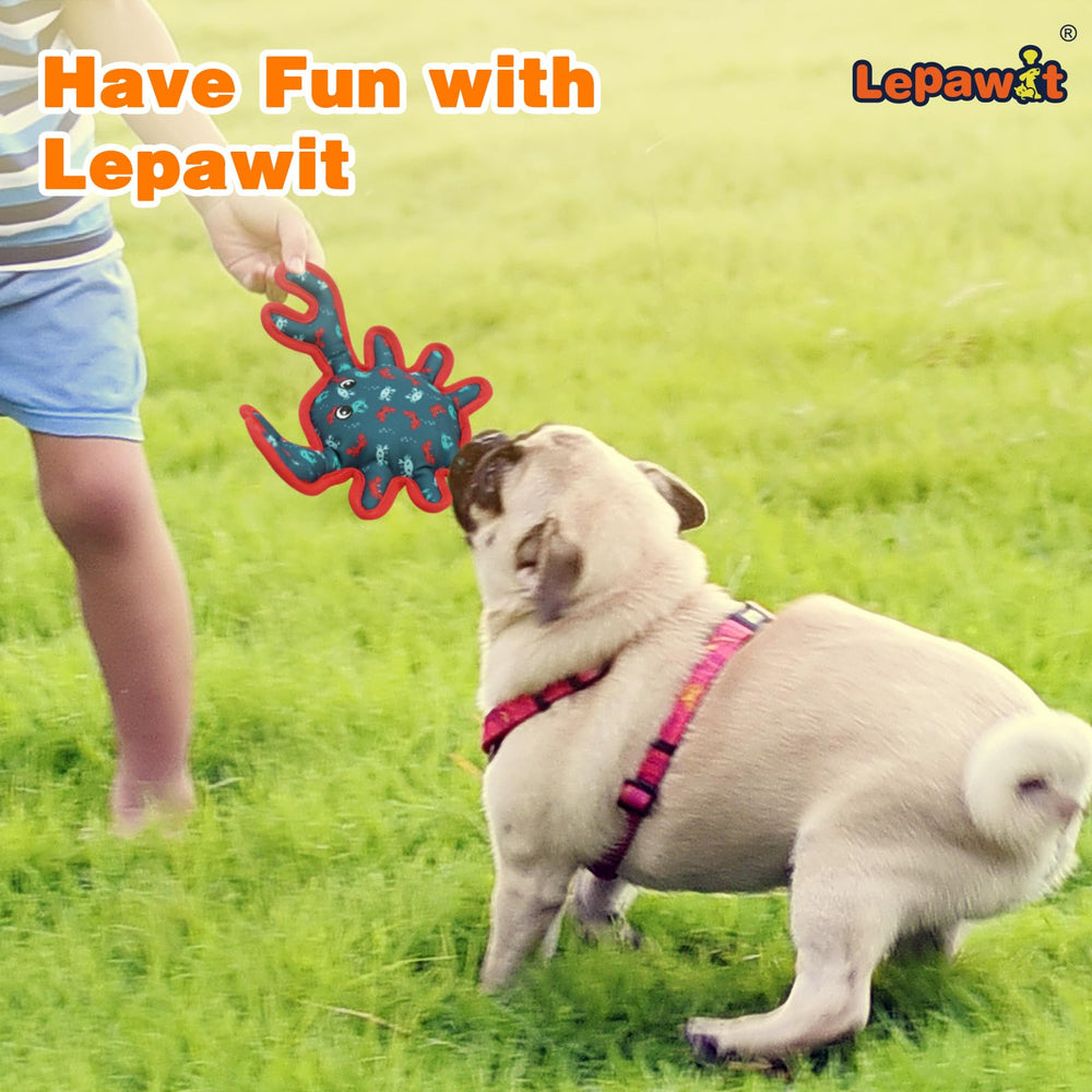 Lepawit squeaky crab toy durable materials for longer indoor play sessions.