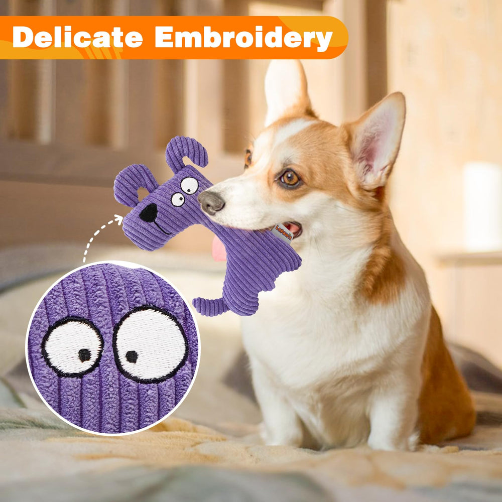 Lepawit squeaky dog toy non-shedding materials reduce mess during play.