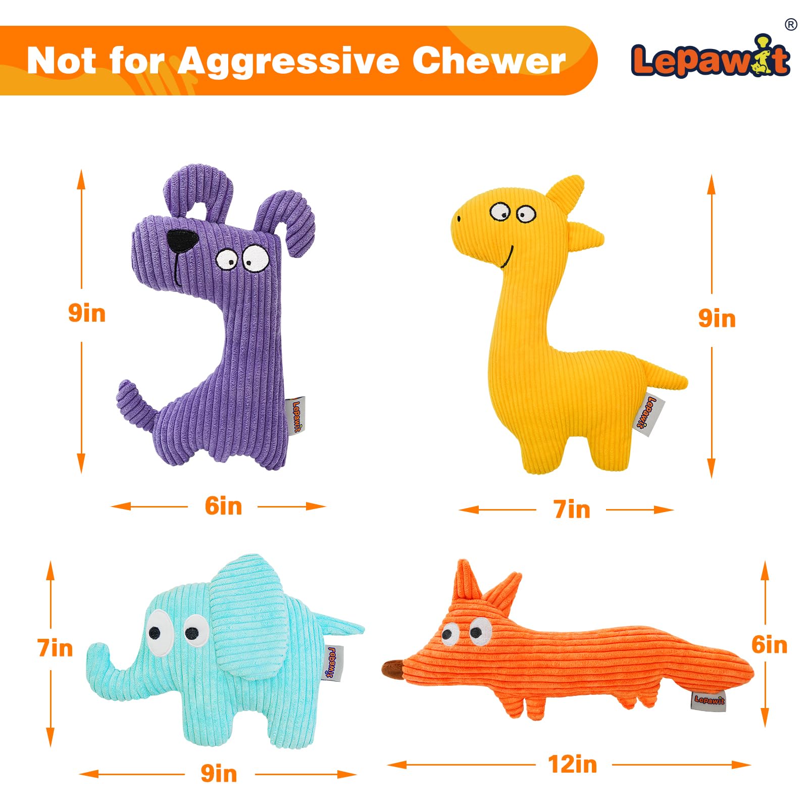 Lepawit squeaky dog toy single-squeaker attracts curious small dogs.