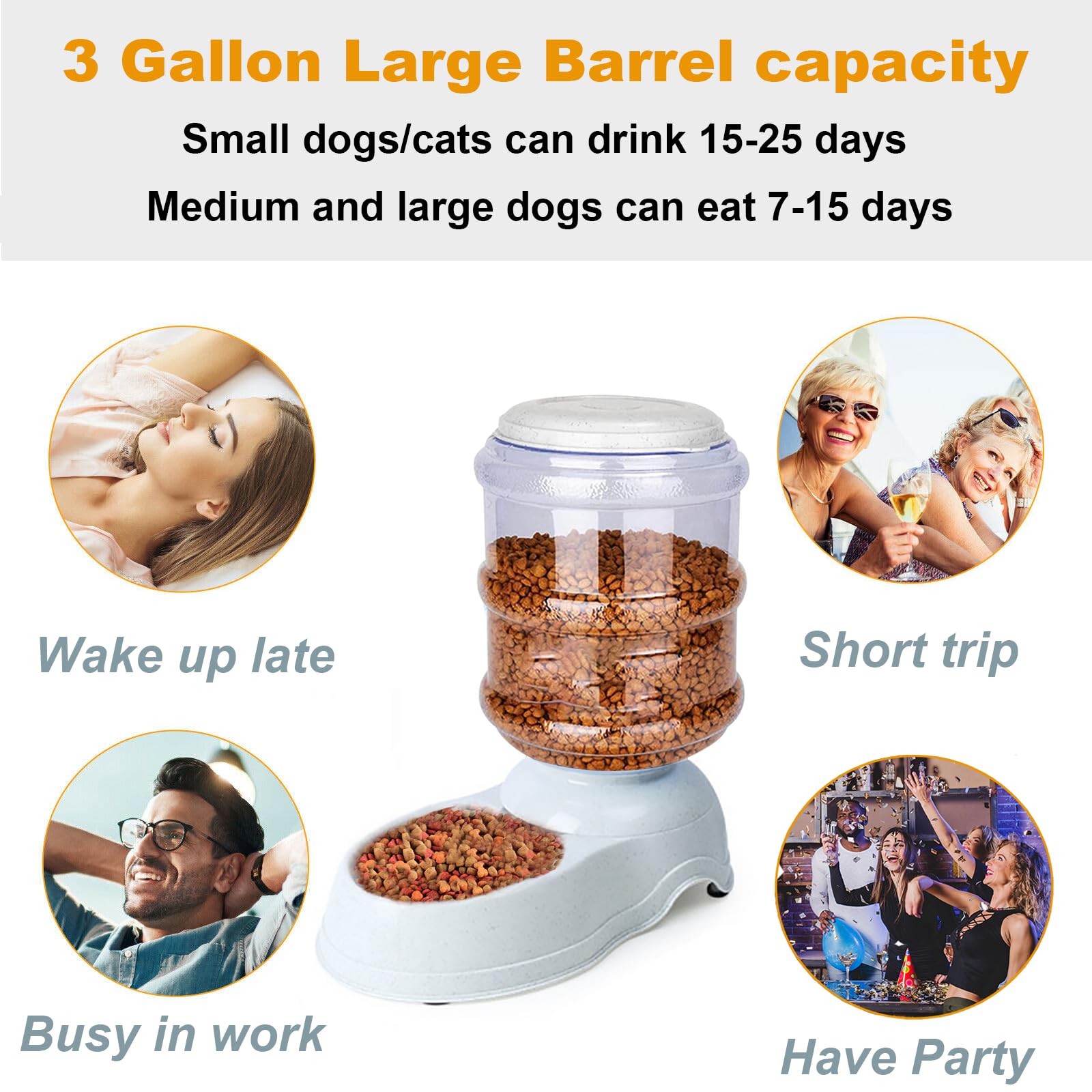 Leptzoa automatic dog feeder 3gal elevated design for better feeding posture