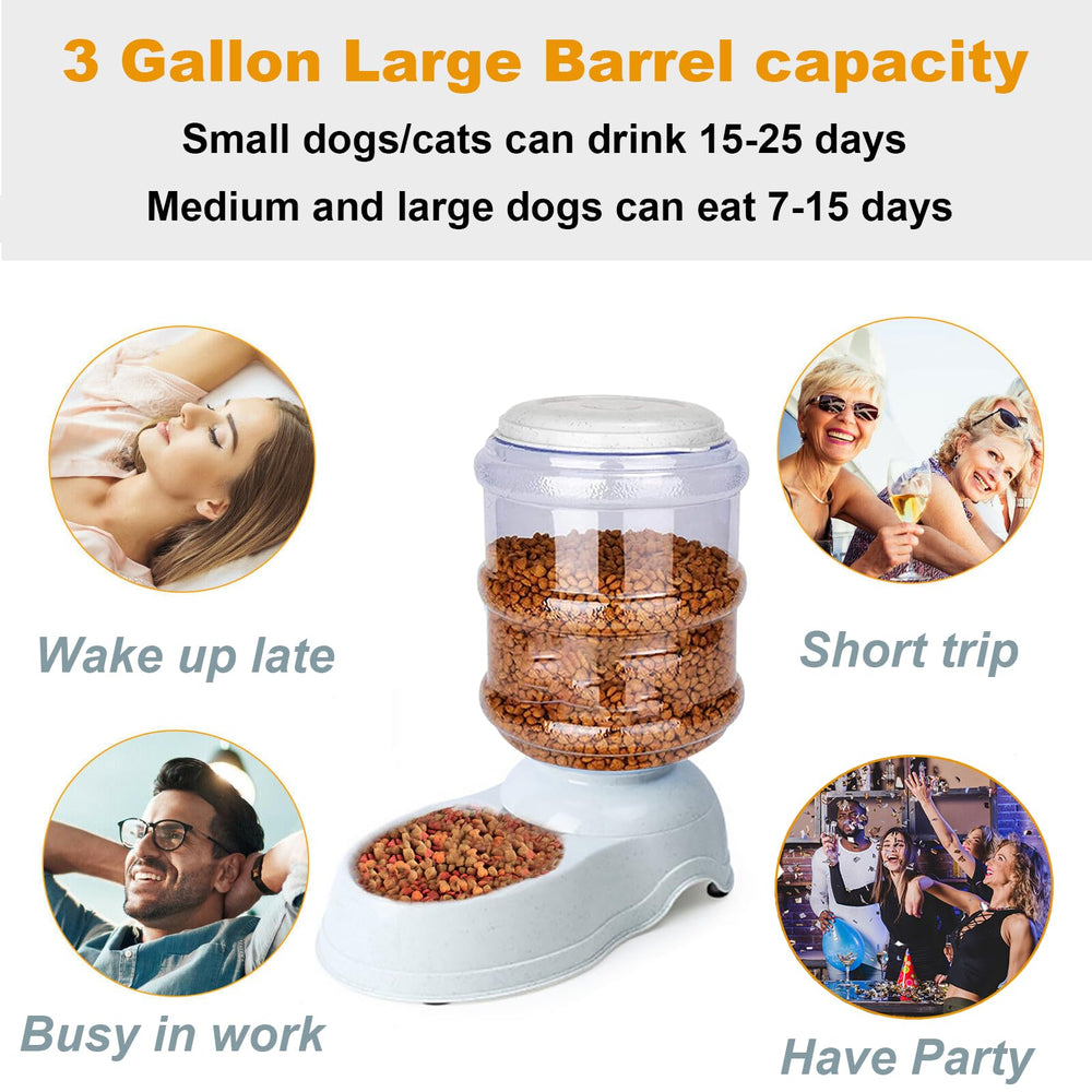 Leptzoa automatic dog feeder 3gal elevated design for better feeding posture