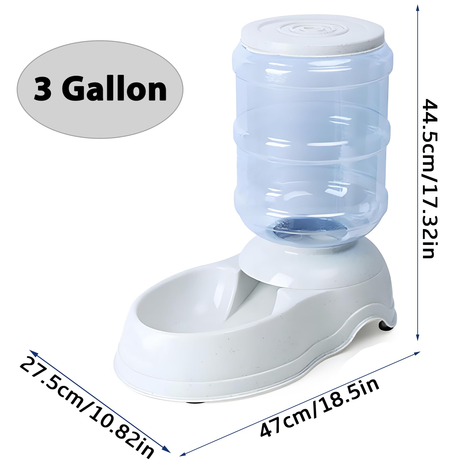 Leptzoa automatic dog feeder 3gal side view demonstrating compact, versatile placement