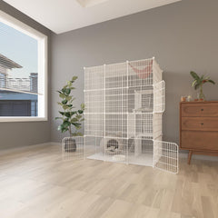Leptzoa cat cage anti-rust powder coating resists wear for lasting use