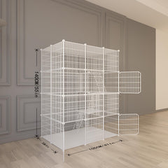 Leptzoa cat cage assembly removable design enables quick setup and cleanup