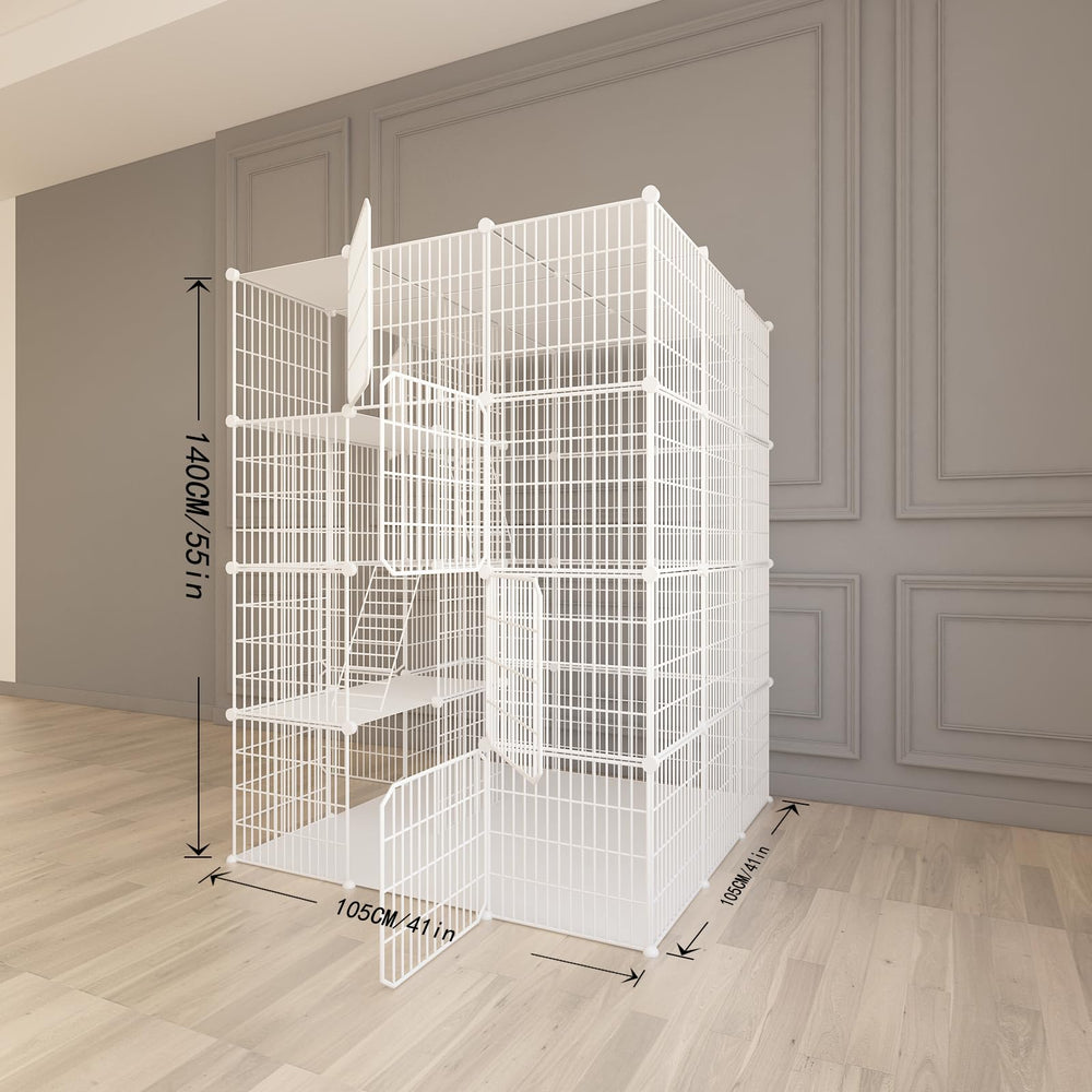 Leptzoa cat enclosure with detachable metal wire showing easy relocation and customization.