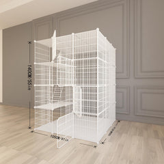 Leptzoa cat enclosure with detachable metal wire showing easy relocation and customization.