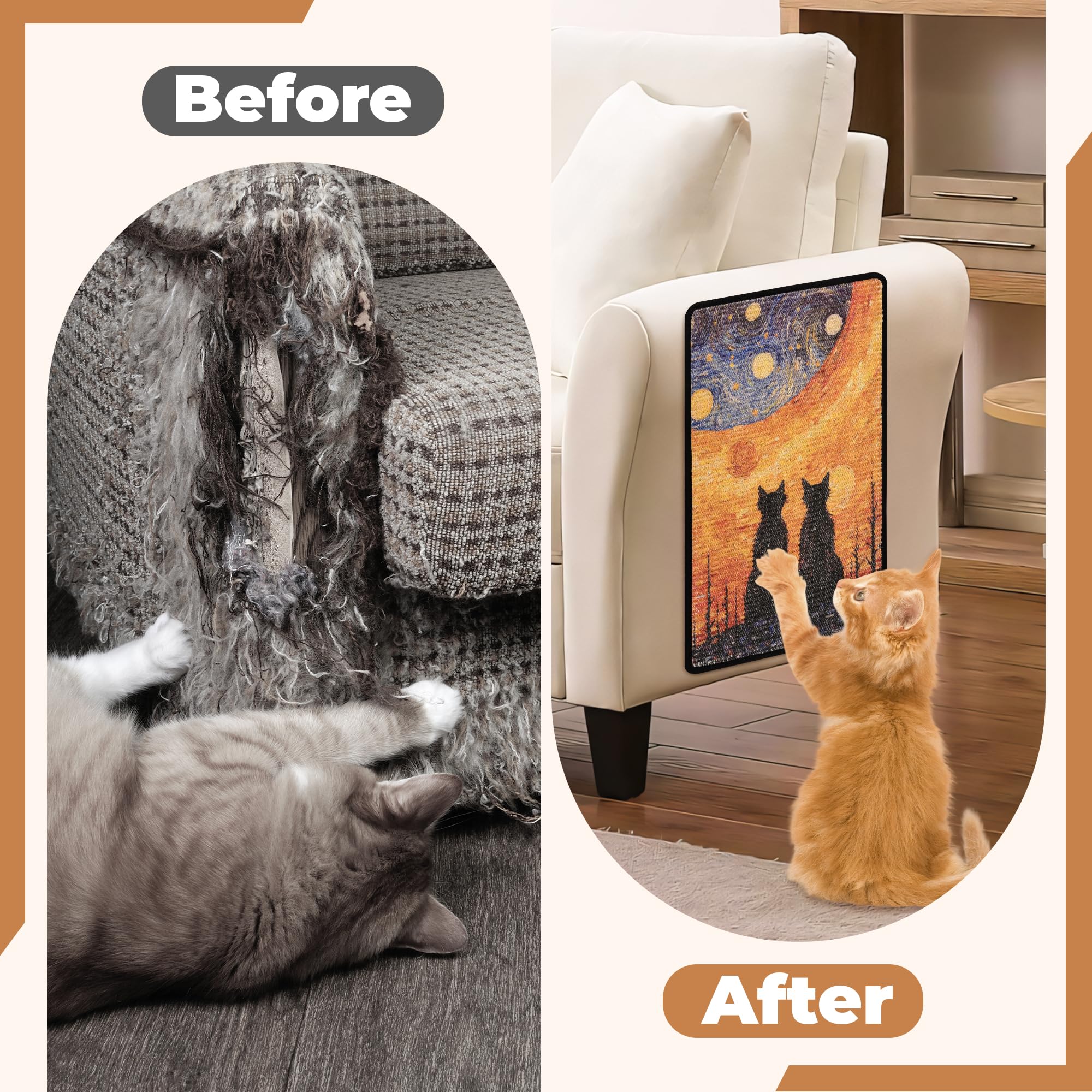 lesissmer anti-slip mat prevents movement during play or scratching sessions