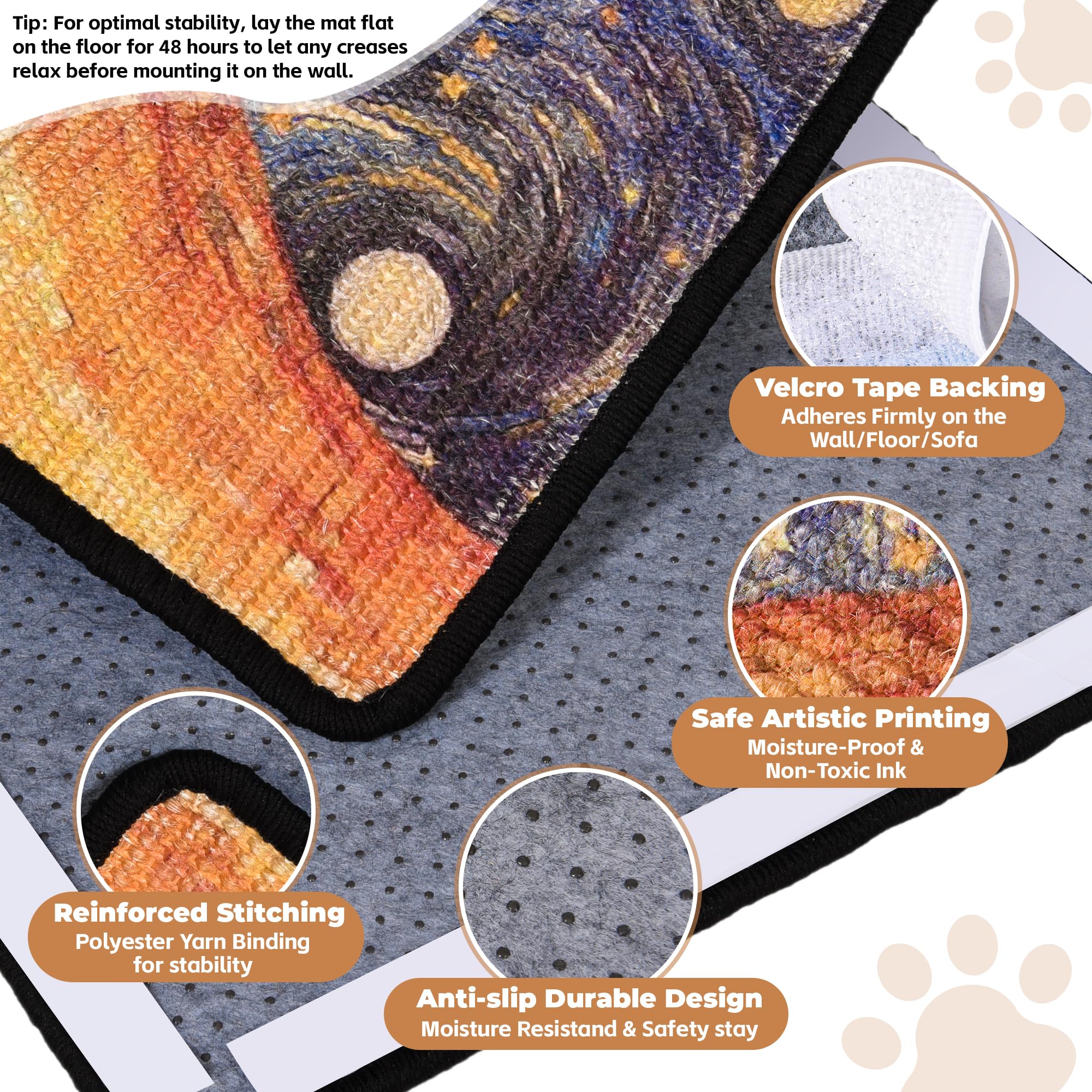 lesissmer scratcher mat protecting furniture while satisfying cats scratching instinct